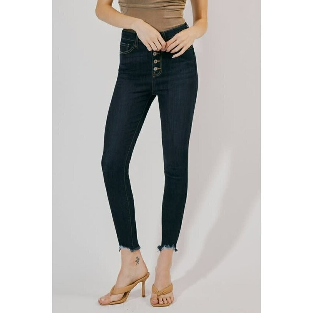 KanCan High Rise Button Fly Super Skinny Jeans 7273d 9/28 - Picture 6 of 8